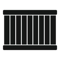 Black car air filter replacing spare part component vector