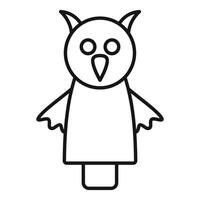 Owl puppet show with simple design for entertainment vector