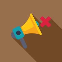 Megaphone being muted showing censorship and freedom of speech restrictions vector