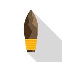 Stone spear point wrapped with gold wire representing ancient tool vector