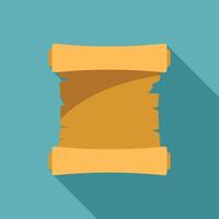 Old scroll displaying important information on turquoise background vector