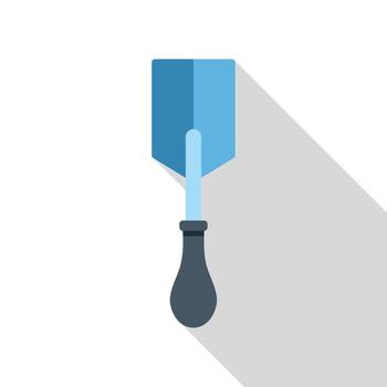 cincel icono con largo sombra representando carpintería herramienta vector