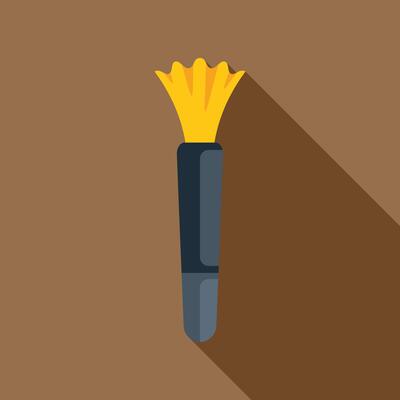 Makeup brush with soft bristles for applying foundation or blush