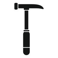 Blacksmith hammering tool with wooden handle for striking metal vector