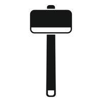 Big hammer striking a surface with force and precision vector