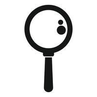 Magnifying glass showing person icon, recruiting and hiring concept vector