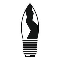 Broken light bulb showing lack of ideas vector