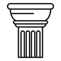 Architectural column supporting ancient building structure vector