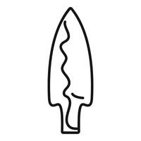 Ancient arrowhead with wavy lines representing power and accuracy vector