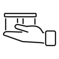Hand detecting virtual button with sensor, futuristic interface technology vector