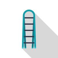 Step ladder standing with long shadow, reaching new heights vector