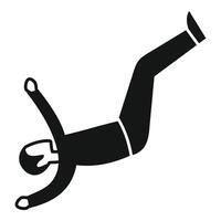 Businessman falling down from the sky with open arms vector