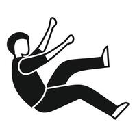 Man falling down with outstretched arms and legs icon vector