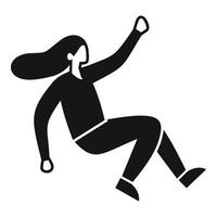 Woman floating in zero gravity reaching for something vector