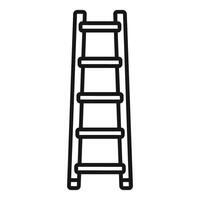 Portable ladder standing upright, ready for use in construction or maintenance projects vector