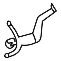 Skydiver is flying in the sky, parachuting and enjoying freedom vector