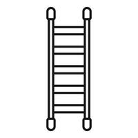 Portable step ladder with eight steps for easy access and mobility vector