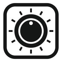 Round control knob increasing or decreasing value in electronic device interface vector
