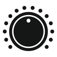 Volume control knob adjusting sound level with precision vector