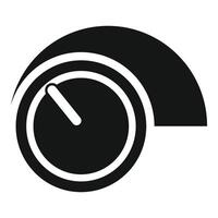 Volume control knob increasing sound level icon simple style vector