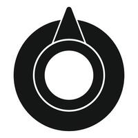 Rotating volume knob with triangle pointer showing maximum level vector