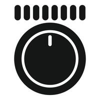 Adjusting circular control knob with scale displaying current setting vector
