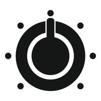 Smart control knob with circular design and dots displaying futuristic technology vector