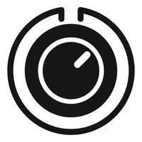 Adjusting volume control knob, increasing or decreasing sound level vector