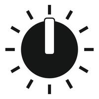 Start power button with rays shining representing turning on or off vector
