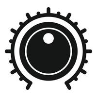 Adjusting control knob, rotating circular dial for precise settings vector