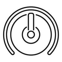 Futuristic power button icon showing advanced technology and innovation vector