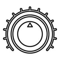 Rotating switch button control adjusting volume or level vector