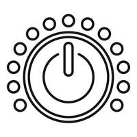 Power button with loading status showing progress vector