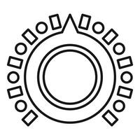 Volume control with squares and circles indicating settings vector