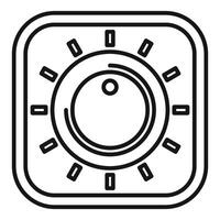 Control knob showing adjustment and settings configuration vector