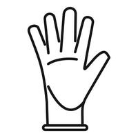 Cleaning glove showing open hand protecting against germs vector