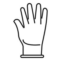 Cleaning glove showing open hand protecting against germs and viruses vector