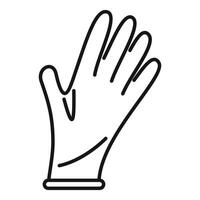 Cleaning glove showing open hand protecting against virus and dirt vector