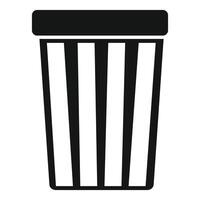 Trash can icon showing garbage disposal and waste management vector