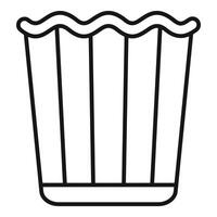 Wavy top trash can icon showing recycling and waste management vector