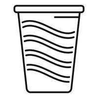 Disposable paper cup with wavy lines embossed texture representing hot beverages vector