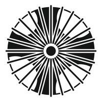 Hamster wheel silhouette creating a dynamic radial pattern vector