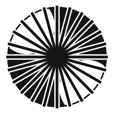 Abstract radial pattern forming a striking circular design