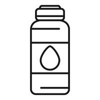 Ink bottle with drop logo for printing and drawing vector