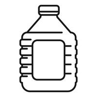 Large plastic bottle showing empty label for liquid products vector
