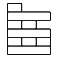 Building a structure with wooden blocks, stacking for stability and creativity vector