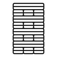 Stacked wood pallets forming a tall structure symbolizing logistics and storage vector