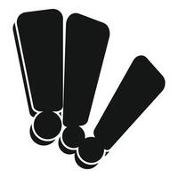 Three black rectangles converging on three black circles forming an abstract shape vector