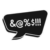 Speech bubble showing different typographic symbols vector