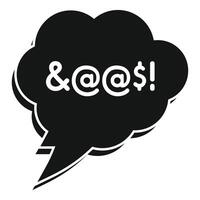 Speech bubble showing internet slang and punctuation marks vector